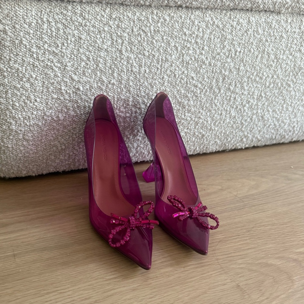 Amina Muaddi Pink Heels Size 37.5
